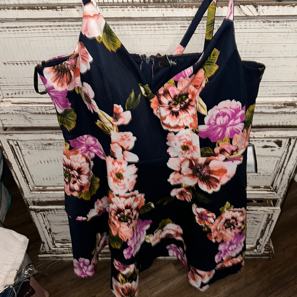 NWT speechless navy blue floral spaghetti strap dress so cute 🥰 size 18 macys